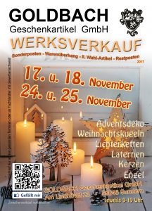 Flyer Werksverkauf Weihnachten 2017